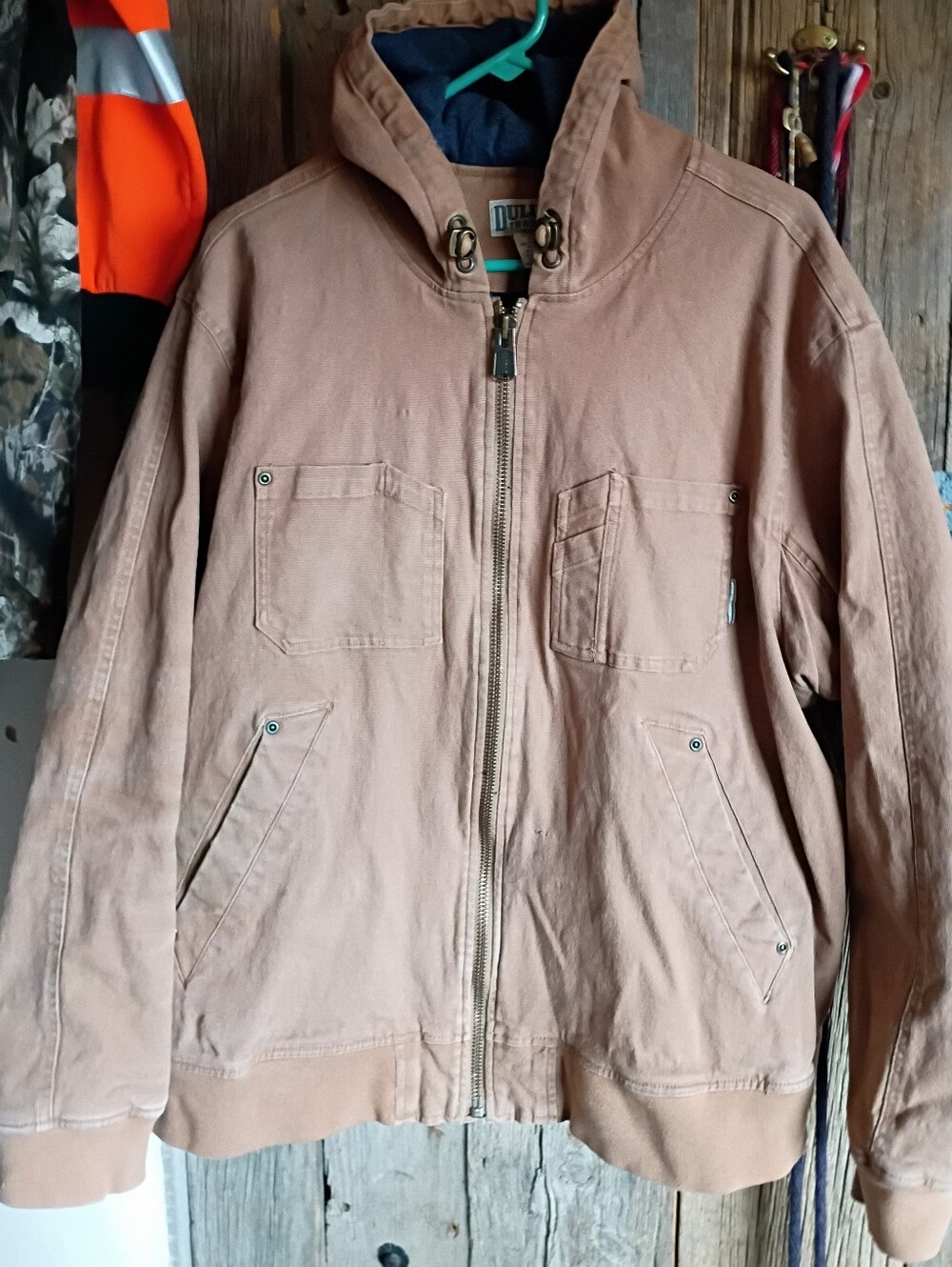 Duluth Trading Co. Canvas Hooded Lined Jacket XL
